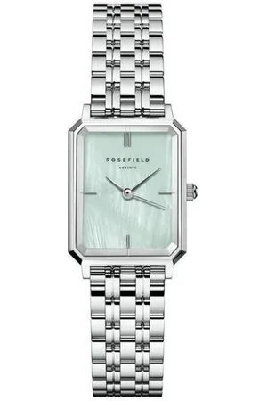 ROSEFIELD Quarzuhr Damenuhr Octagon XS Münzgrün Perlmutt Silber eckig OGGSS-O72 - Verkäufer: JUWELSTORE.de