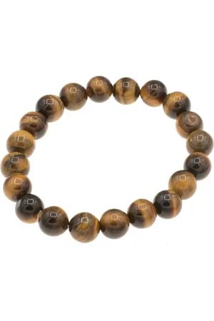 Bella Carina Armband Armband mit Tigerauge Edelstein 10 mm Perlen elastisch, mit 10 mm Tigerauge - Verkäufer: