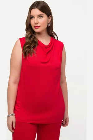 Ulla Popken Longtop Top Wasserfall-Ausschnitt Classic ärmellos - Verkäufer: Popken Fashion Group