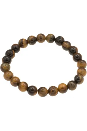 Bella Carina Perlenarmband Armband mit 8 mm Tigerauge Perlen, elastisch, mit Tigerauge - Verkäufer:
