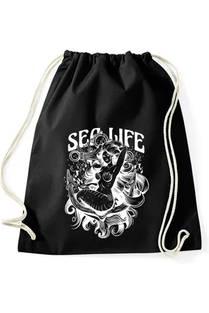 Youth Designz Turnbeutel "Sea Life" Meerjungfrau Baumwoll Tasche Turnbeutel, mit trendigem Frontprint - Verkäufer: EmDa Trading GmbH