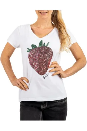 Geographical Norway T-Shirt Casual Kurzarm Shirt bajadora Lady (1-tlg) mit Erdbeermotiv - Verkäufer: bans24