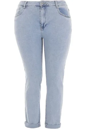 Ital-Design Relax-fit-Jeans Damen Freizeit Stretch High Waist Jeans in Hellblau - Verkäufer: