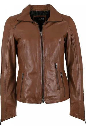 Jilani Lederjacke Enna #KJ - Damen Lederjacke Lammnappa mittelbraun Pflanzlich gegerbt - Verkäufer: Lederjacken24
