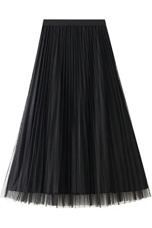 DEBAIJIA Plisseerock Damen Tüllrock Sommer Frauen Mesh Elegante Hohe Taille Midi - Verkäufer: Paciea UG
