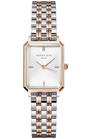 ROSEFIELD Quarzuhr Damenuhr Octagon XS Bicolor Silber Rosegold OWRSR-O64 - Verkäufer: JUWELSTORE.de
