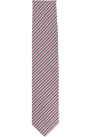 Fabio Farini Krawatte karierte Herren Schlips - Krawatte in 6cm oder 8cm Breite (ohne Box, Kariert) Breit (8cm), Rot/Blau/Weiß - Verkäufer: