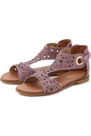 Lascana Sommerschuh Sandale Sandalette, Sommerschuh aus hochwertigem Leder mit Cut-Outs