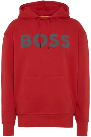 HUGO BOSS Hoodie WebasicHood mit weißem Logodruck