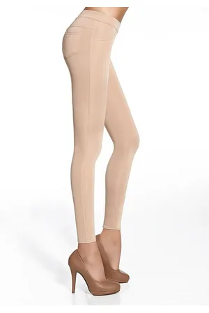 Basbleu Leggings Leggings Leggins Hose lang weich blickdicht 200den Marika creme-ecru 2 weich - Verkäufer: YESET Shop