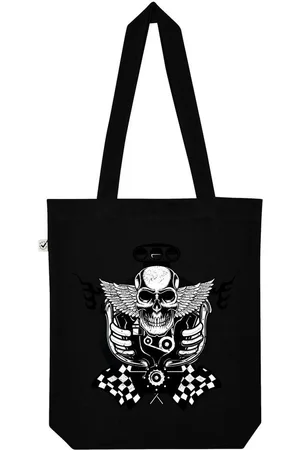 Youth Designz Tragetasche Skull Motor Jutebeutel Tasche Lange Henkel, mit trendigem Print - Verkäufer: EmDa Trading GmbH