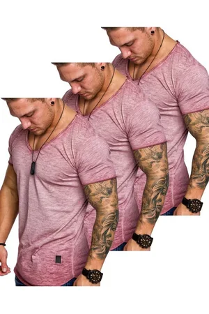 amaci T-Shirt 3. NYC Herren 3er-Pack T-Shirts (3er-Pack) Herren Basic Oversize T-Shirt mit V-Ausschnitt - Verkäufer: