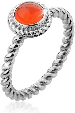 Nenalina Fingerring Karneol Geburtsstein Juli Trend Edel 925 Silber, Geburtsstein - Verkäufer: JULIE & GRACE GmbH