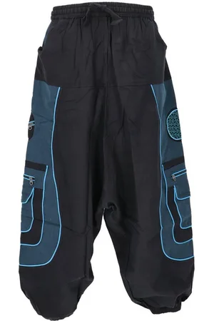 GURU-SHOP Relaxhose Haremshose, Pluderhose, Pumphose, Aladinhose -.. Hippie, Festival, Ethno Style, alternative Bekleidung - Verkäufer: