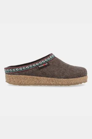 Haflinger Grizzly Franzl Filzclog aus reinem Wollfilz Hausschuh - Verkäufer: Natural Slipper