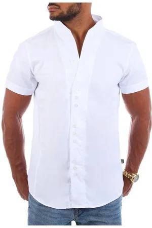 Carisma Kurzarmhemd Herren Hemd Basic einfarbig 9118 / 9119 Regular Kurzarm Stehkragenkragen Uni - Verkäufer: fresh-style
