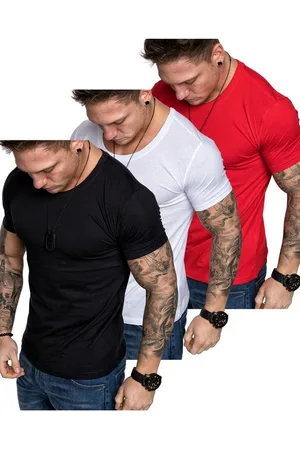 amaci T-Shirt 3. LANCASTER 3er-Pack T-Shirts (3er-Pack) Herren Basic Oversize T-Shirt mit Rundhalsausschnitt - Verkäufer:
