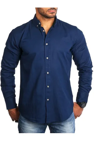 Carisma Langarmhemd Herren Leinen Baumwoll Mix Casual Hemd 8529 Regular Button-Down-Kragen Langarm Uni - Verkäufer: fresh-style