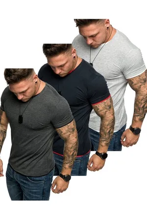 amaci T-Shirt 3. LAKEWOOD 3er-Pack T-Shirts (3er-Pack) Herren Basic Oversize T-Shirt mit Rundhalsausschnitt - Verkäufer: