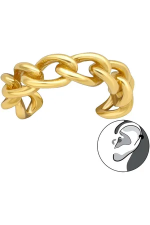 ALEXANDER YORK Ohrklemme KETTE in Gold, 925 Sterling Silber - Verkäufer: