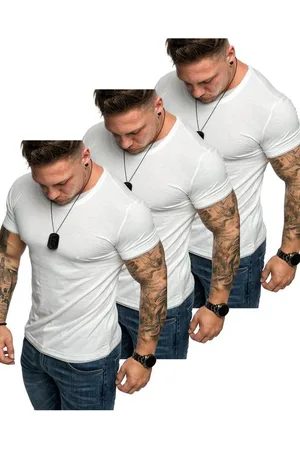 amaci T-Shirt 3. LAKEWOOD 3er-Pack T-Shirts (3er-Pack) Herren Basic Oversize T-Shirt mit Rundhalsausschnitt - Verkäufer: