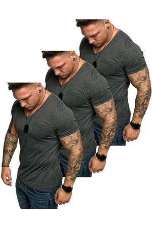 amaci T-Shirt 3. PATERSON Herren T-Shirts 3er-Pack (3er-Pack) Herren Basic Oversize T-Shirt mit V-Ausschnitt - Verkäufer: