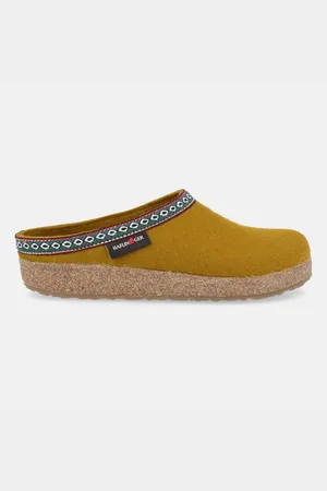 Haflinger Grizzly Franzl Filzclog aus reinem Wollfilz Hausschuh - Verkäufer: Natural Slipper