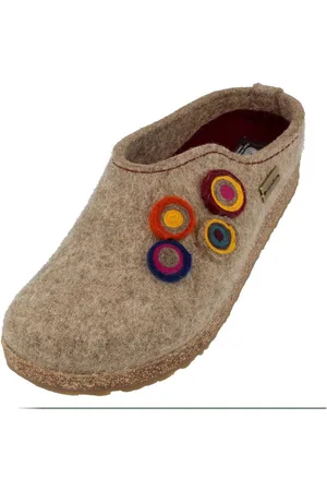 Haflinger Grizzly Kanon Filzclog aus reinem Wollfilz Unisex Hausschuh - Verkäufer: Natural Slipper
