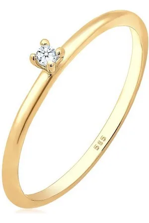 Elli DIAMONDS Diamantring Diamant Weiß Brillantschliff (0.015 ct) 585 Gelbgold, Verlobungsring - Verkäufer: JULIE & GRACE GmbH