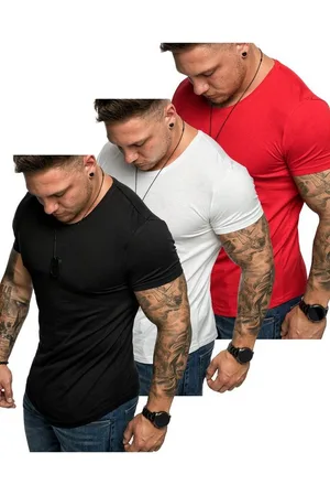 amaci T-Shirt 3. TACOMA 3er-Pack T-Shirts (3er-Pack) Herren Basic Oversize T-Shirt mit Rundhalsausschnitt - Verkäufer: