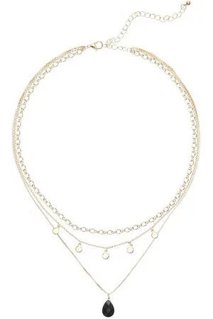 Lascana Kette mit Anhänger, mit Natursteinanhänger, mehrreihiges Kettenset,Halskette, Halsschmuck