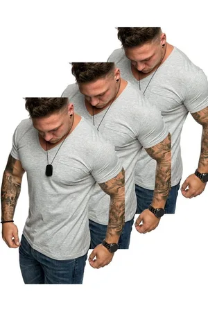 amaci T-Shirt 3. PATERSON Herren T-Shirts 3er-Pack (3er-Pack) Herren Basic Oversize T-Shirt mit V-Ausschnitt - Verkäufer: