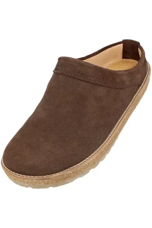Haflinger Travel Classic Eleganter Clog aus Leder mit Korkfußbett und Gummisohle Hausschuh - Verkäufer: Natural Slipper
