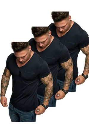 amaci T-Shirt 3. PATERSON Herren T-Shirts 3er-Pack (3er-Pack) Herren Basic Oversize T-Shirt mit V-Ausschnitt - Verkäufer: