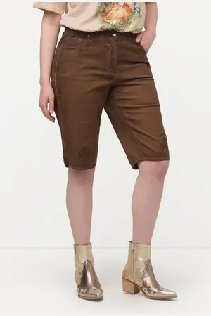 Ulla Popken Bermudas Trachten-Jeansbermuda Mandy Used-Look Stickerei - Verkäufer: Popken Fashion Group