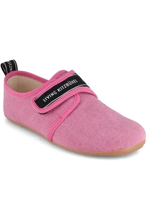 Living Kitzbühel Kinder Klettslipper LK Schriftzug, wild rose, klettverschluß, bio baum Hausschuh federleichte, luftige Konzeption - Verkäufer: WoolFit
