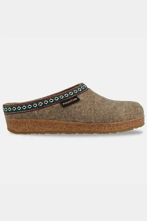 Haflinger Grizzly Franzl Filzclog aus reinem Wollfilz Hausschuh - Verkäufer: Natural Slipper