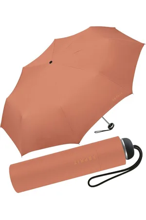ESPRIT Taschenregenschirm leichter, handlicher Schirm für Damen, Begleiter in modischen Farben - apricot brandy - Verkäufer: RS-Versand