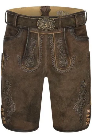 Nübler Trachtenlederhose Lederhose kurz Luther in Dunkelbraun von - Verkäufer: Trachtenhof