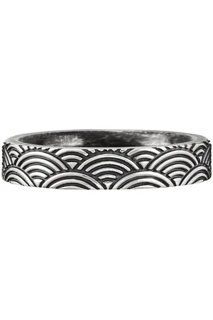 CAÏ Fingerring 925/- Sterling Silber oxidiert Wellen Japan