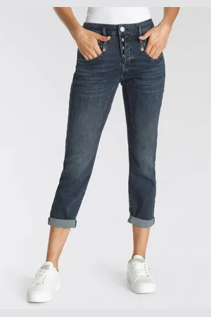 Herrlicher Boyfriend-Jeans Shyra Cropped Jogg Denim weiche Haptik, Abriebeffekte, Vintage