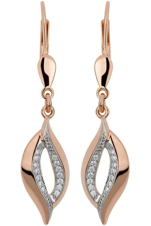 Orolino Paar Ohrhänger 585 Gold rosé mit 28 Brillanten 0,10ct.