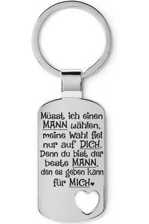 Lieblingsmensch Schlüsselanhänger müsst ich wählen... meine Wahl fiel nur auf Dich - Mann (Schlüsselanhänger mit Gravur, inklusive Schlüsselring), Robuste und filigrane Lasergravur - Verkäufer: