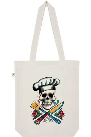 Youth Designz Tragetasche Skull Cooking Totenkopf Koch Jutebeutel Tasche Lange Henkel, mit trendigem Print - Verkäufer: EmDa Trading GmbH