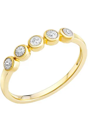 ELLEN K. Fingerring Gold 585 zweifarbig mit 5x Brillant zus. 0,05ct.