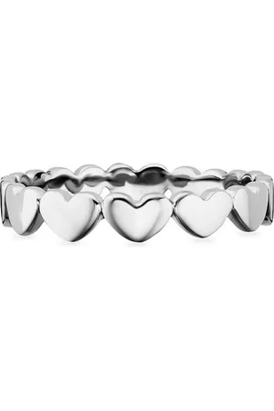 CAÏ Fingerring 925/- Sterling Silber rhodiniert Herzen