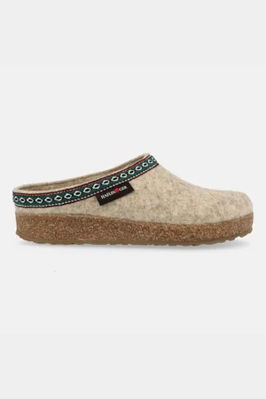 Haflinger Grizzly Franzl Filzclog aus reinem Wollfilz Hausschuh - Verkäufer: Natural Slipper