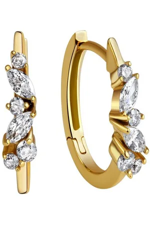 CELESTA Paar Creolen 375 Gold Zirkonia