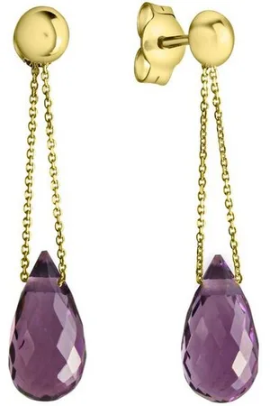 CELESTA Paar Ohrhänger 375 Gelbgold Amethyst