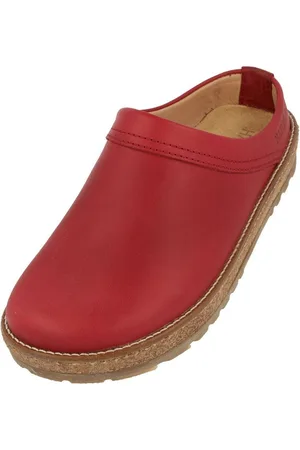 Haflinger Travel Classic Eleganter Clog aus Leder mit Korkfußbett und Gummisohle Hausschuh - Verkäufer: Natural Slipper